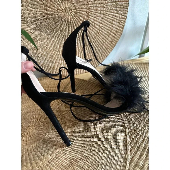 Shein Women’s size 38 Black Pom Pom Heels - Picture 5 of 6
